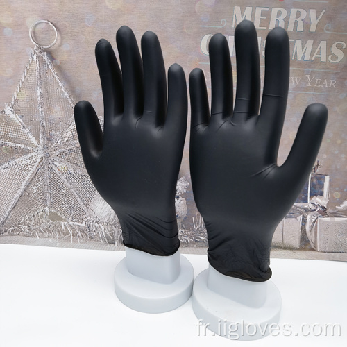 Gants de travail jetable de restauration alimentaire nitrile, gants d'examen nitrile de latex